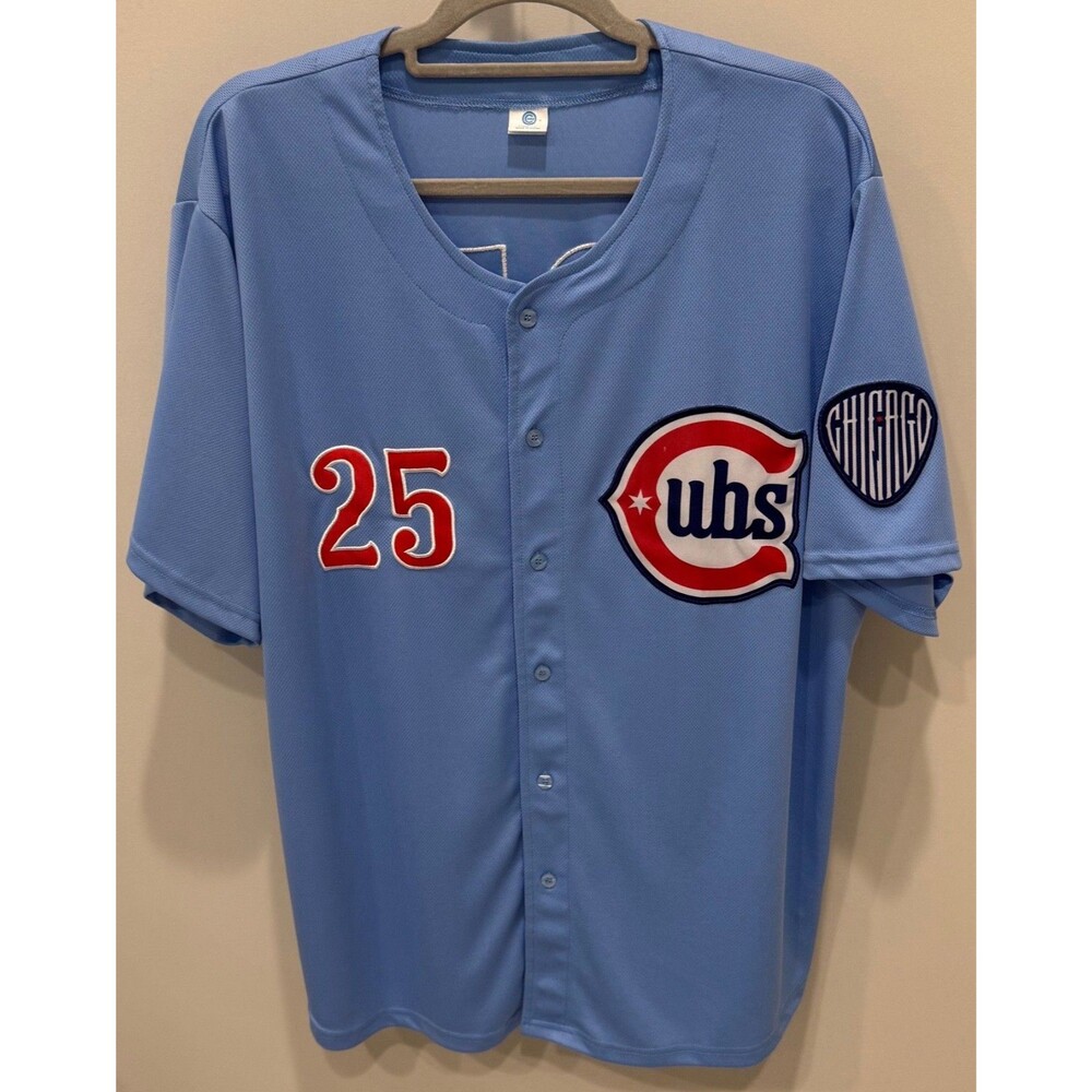 2025 Chicago Cubs Blues Alternate Jersey - Men's XL - June 20 Wrigley Promotion